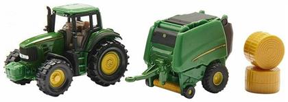 Siku John Deere Tractor With Baler Green για 3+ Ετών από το BlablaToys