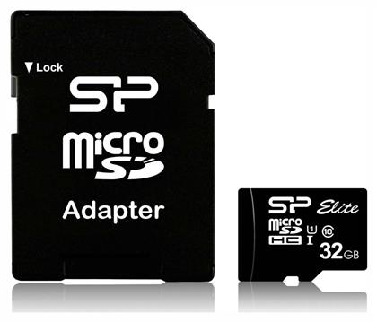 Silicon Power microSDHC 32GB Class 10 U1 UHS-I με αντάπτορα