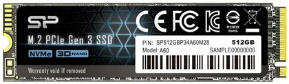 Silicon Power PCIe Gen3×4 P34A60 SSD 512GB M.2 NVMe PCI Express 3.0