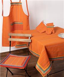 Silk Fashion Ποδιά Κουζίνας με Γάντι και Πιάστρα Πορτοκαλί 6978000001780 3τμχ από το Viviana