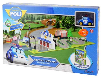 Silverlit Robocar Poli Brooms Town Map Headquarter για 3+ Ετών