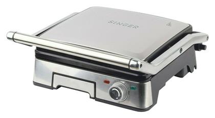 Singer Panini Grill 1800W για 2 Τοστ Inox