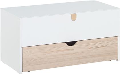 Παιδική Συρταριέρα Stige Λευκό - Φυσικό με 2 Συρτάρια 94x49x47εκ.