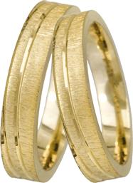 Σκαλιστές χρυσές βέρες γάμου Κ14 ζαγρέ BR0359 BR0359 Χρυσός 14 Καράτια μεμονωμένο τεμάχιο από το Kosmima24