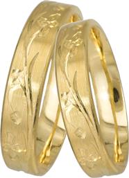 Σκαλιστές χειροποίητες βέρες γάμου από χρυσό Κ14 BRS0500K BRS0500K Χρυσός 14 Καράτια μεμονωμένο τεμάχιο