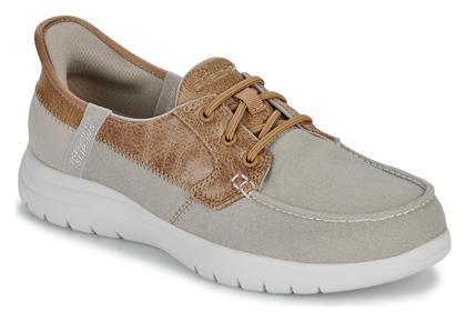 Skechers Γυναικεία Boat Shoes σε Μπεζ Χρώμα από το Spartoo