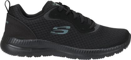 Skechers Mesh Lace Up Γυναικεία Αθλητικά Παπούτσια Running Μαύρα από το Sportcafe