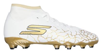 Skechers Παιδικά Ποδοσφαιρικά Παπούτσια Ψηλά Youth με Τάπες Λευκά