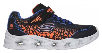 Skechers Παιδικά Sneakers Vortex 2.0 Ανατομικά με Σκρατς & Φωτάκια Μαύρα