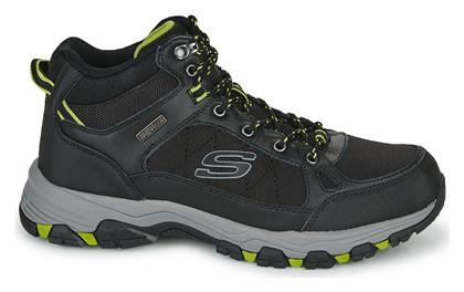 Skechers Selmen Ανδρικά Ορειβατικά Μποτάκια Αδιάβροχα Μαύρα