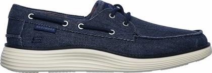 Skechers Status 2.0 Lorano Suede Ανδρικά Boat Shoes σε Μπλε Χρώμα από το Modivo