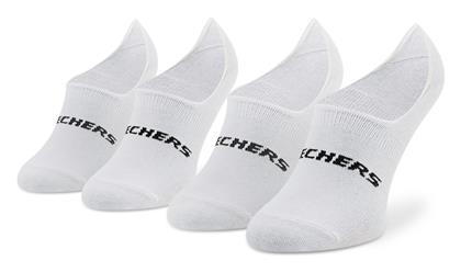 Skechers Unisex Μονόχρωμες Κάλτσες Λευκές 2Pack