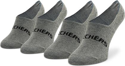Skechers Unisex Μονόχρωμες Κάλτσες Light Grey Melange 2Pack από το MybrandShoes