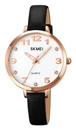 Skmei Ρολόι με Δερμάτινο Λουράκι Black/Rose Gold 2028 από το Filinda