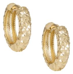 Σκουλαρίκια Κρίκοι από Χρυσό 14Κ με Διαμάντι