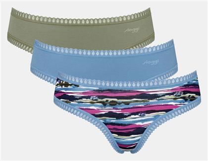 Sloggi Hipster Γυναικεία Boxer 3Pack Λαδί