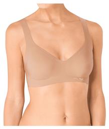 Sloggi Push Up Zero Feel Γυναικείο Αθλητικό Μπουστάκι Push Up Μπεζ με Επένδυση από το Suc