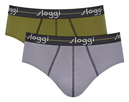 Sloggi Start Midi Ανδρικά Σλιπ 2Pack Grey/Olive από το Modivo