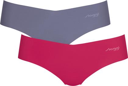 Sloggi Zero Hipster Γυναικεία Slip 2Pack χωρίς Ραφές Fuchsia/Purple από το Plus4u