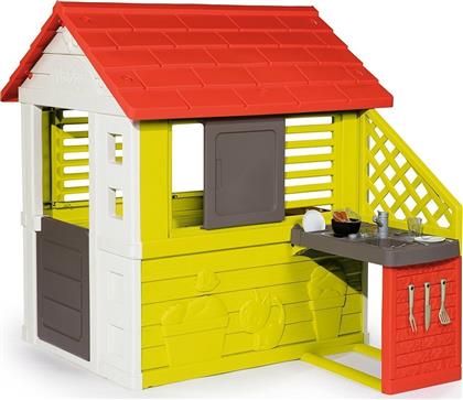 Smoby Παιδικό Σπιτάκι Κήπου Πλαστικό, Nature Playhouse with Summer Kitchen από το Toyscenter
