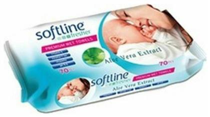 Softline Fresher Premium Μωρομάντηλα χωρίς Οινόπνευμα & Parabens με Aloe Vera 72τμχ