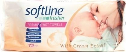 Softline Fresher Premium Wet Towels (With Cream Extract) 72τμχ από το Esmarket