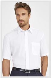 Sol's Ανδρικό Πουκάμισο με Κανονική Γραμμή Κοντομάνικο Λευκό