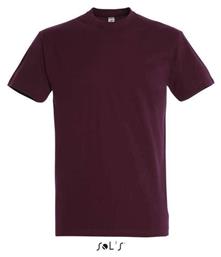 Sol's Imperial Ανδρικό Διαφημιστικό T-shirt Κοντομάνικο Burgundy από το Blooza