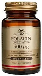 Solgar Folic Acid Βιταμίνη 400mcg 100 ταμπλέτες 60 κάψουλες