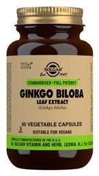 Solgar Ginkgo Biloba Leaf Extract 60 ταμπλέτες 60 φυτικές κάψουλες