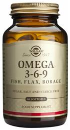 Solgar Omega 3 6 9 Fish, Flax, Borage 60 μαλακές κάψουλες