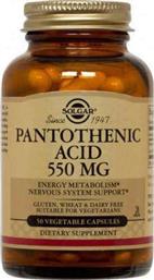 Solgar Pantothenic Acid 550mg 50 φυτικές κάψουλες από το Pharm24