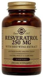 Solgar Resveratrol 250mg 30 μαλακές κάψουλες