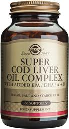 Solgar Super Cod Liver Oil Complex with Added EPA/DHA, A & D Μουρουνέλαιο 60 μαλακές κάψουλες από το Pharm24