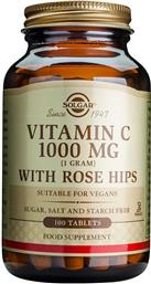 Solgar Vitamin C with Rose Hips Βιταμίνη για Ενέργεια & Ανοσοποιητικό 1000mg 100 ταμπλέτες από το Pharm24