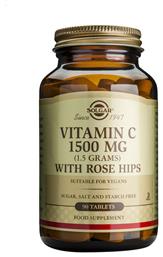 Solgar Vitamin C with Rose Hips Βιταμίνη 1500mg 90 ταμπλέτες