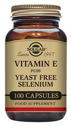 Solgar Vitamin E With Yeast Free Selenium Βιταμίνη 100 κάψουλες