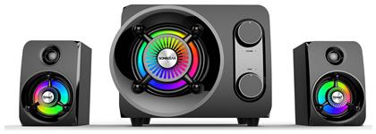Sonic Gear Ηχοσύστημα 2.1 Titan 7 BTMI TITAN7BTMI 15W με Digital Media Player και Bluetooth Μαύρο