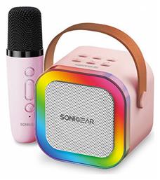 Sonic Gear Σύστημα Karaoke με Ασύρματo Μικρόφωνo IOX K200 σε Ροζ Χρώμα