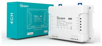 Sonoff 4CH R3 Smart Ενδιάμεσος Διακόπτης Wi-Fi σε Λευκό Χρώμα από το e-shop