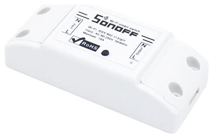 Sonoff Basic Smart Ενδιάμεσος Διακόπτης Wi-Fi σε Λευκό Χρώμα από το MagicStore