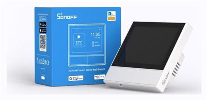 Sonoff Χωνευτός Διακόπτης Τοίχου με Οθόνη Αφής Wi-Fi Φωτισμού Λευκός