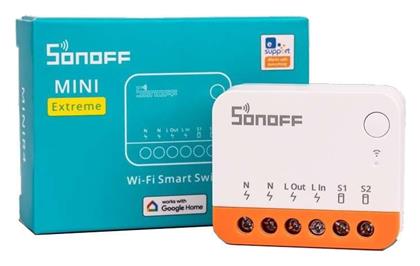 Sonoff MiniR4 Extreme Ενδιάμεσος Διακόπτης σε Λευκό Χρώμα