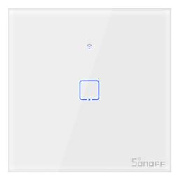 Sonoff TX T1 Χωνευτός Διακόπτης Τοίχου Αφής Wi-Fi Φωτισμού Μονός με Πλαίσιο Λευκός