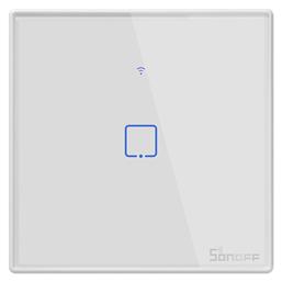 Sonoff TX T2 Χωνευτός Διακόπτης Τοίχου Wi-Fi Φωτισμού Μονός με Πλαίσιο Λευκός