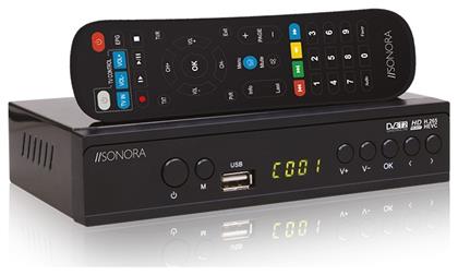 Sonora DVB-T2 H265 Digital Set-Top Box + 2IN1 Remote Ψηφιακός Δέκτης Mpeg-4 Full HD (1080p) με Λειτουργία PVR (Εγγραφή σε USB) Σύνδεσεις SCART / HDMI / USB από το e-shop