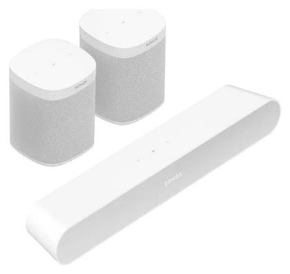 Sonos Σετ Ηχείων Home Cinema 5.0 Entertainment Set White Ray & 2x Sonos One SL