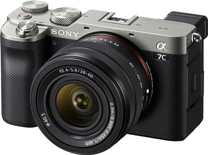 Sony Mirrorless Φωτογραφική Μηχανή α7C Full Frame Kit (FE 28-60mm F4-5.6) Silver