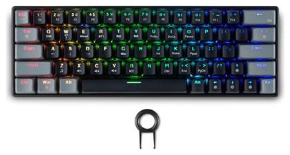 Spartan Gear Pegasus 2 Ασύρματο Gaming Πληκτρολόγιο 65% με RGB φωτισμό (Αγγλικό US) Black/Grey