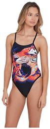 Speedo JungleBeast Μαύρο Αθλητικό Ολόσωμο Μαγιό με Ανοιχτή Πλάτη από το Plus4u